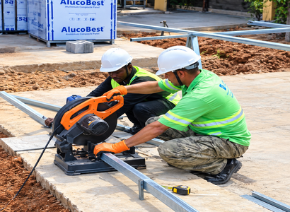 Installation of metal structures on site